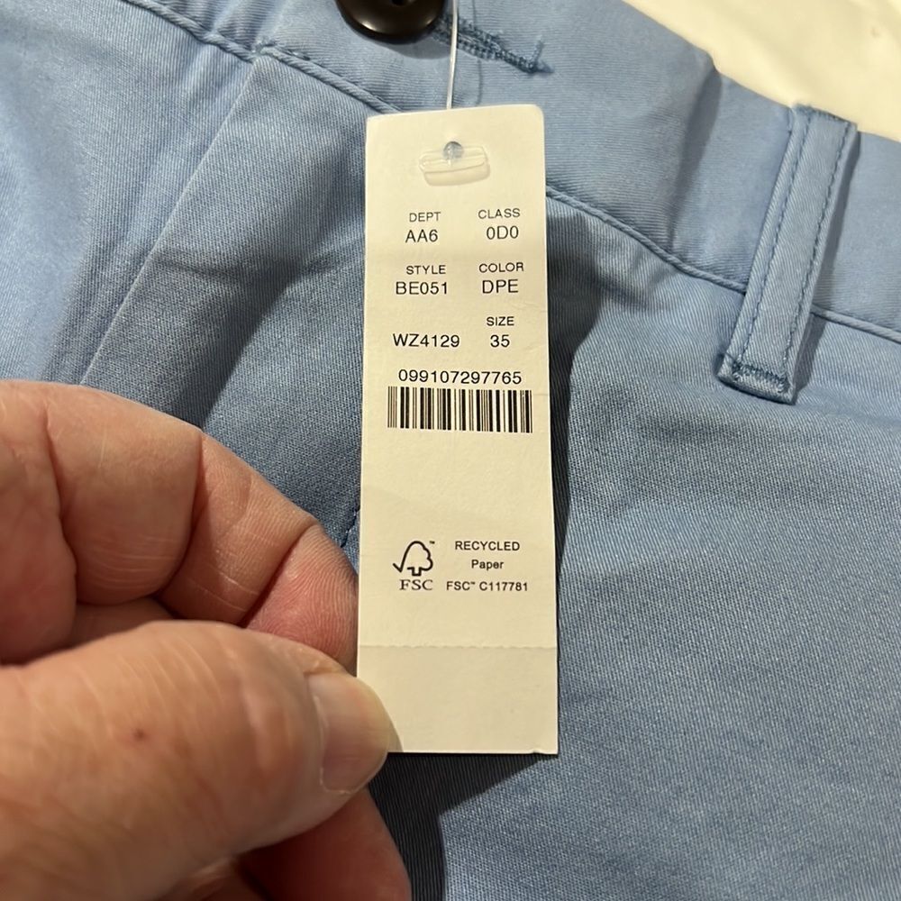 J. Crew light blue 7" stretch chino short NWT With Flaw size 35 - Picture 3 of 13